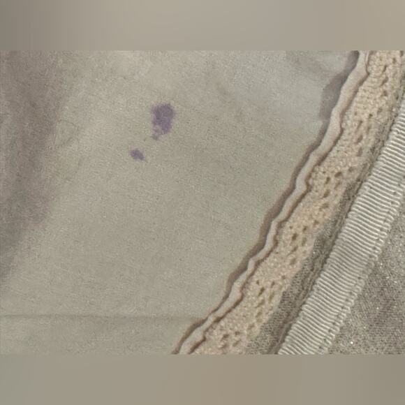 Anthropologie Floreat Linen Metallic Shimmer Beaded Embroidered Skirt Size 2 - Picture 9 of 9